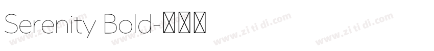 Serenity Bold字体转换